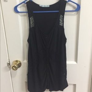 Lacy black tank top